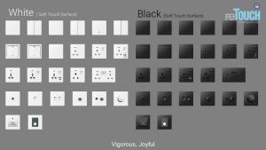 🔥SIRIM🔥 reTouch Thin5 Ultra Black/White Soft Touch UV Skin Technology 1/2/3/4 Gang 1/2 Way 13A/15A/20A Switch & Sockets