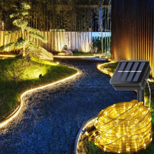 Solar LED String Light Outdoor Waterproof Garden Decoration Solar Rope Strip Lighting Fairy Lamp