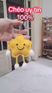 Móc khóa ngôi sao bằng len làm quà tặng