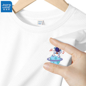 Áo Thun Tay Ngắn Nhanh Khô Ice Silk Rộng Rãi Mùa Hè Cho Trẻ Em Jeanswest Áo Thun Thể Thao Thường Ngày Bằng Nylon