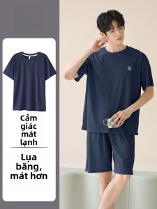 Bộ đồ ngủ nam MiiOW lụa băng tay ngắn quần short thoáng khí