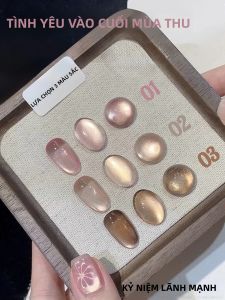 MIANEL Love In Late Autumn Cat Eye Gel Nail Polish 12ML Flashing Gold White Glass Bead Hiệu Ứng Từ Tính 1-16 Chiếc Bộ