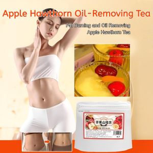 【Easy to lose weight】Apple Hawthorn Tea Burning Fat And Draining Oil Herbal Diet Colon Cleanser Tea