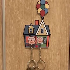 1PCS Couple Key Holder Wall Prevent Loss Key Pendant Lover Key Chain Home Decor Refrigerator Sticker Storage Decor For Girl Gift
