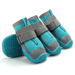 HamshMoc Dog Boots Breathable Dog Shoes Dog Booties with Reflective Straps Rugged Anti-Slip Sole Skid-Proof for Outdoor Running Hiking