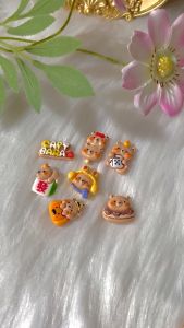 [FREE SHIP] Set 7 cái Crocs Jibbitz Sticker gắn dép chủ đề Capybara Dễ thương - Có Nút Gắn