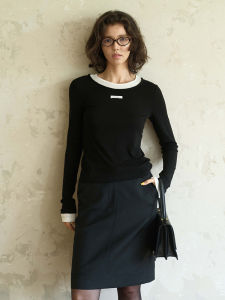 SHEITAOZI | Trendy Intellectual Style Slim Fit versatile Wool Skirt