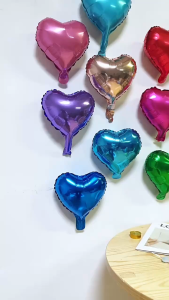2-10PCS 10 inch Heart Balloon Aluminum Foil balloons Heart Shape Balloon Wedding Party Birthday Balloons balloons for birthday party balloons decoration set Wedding Birthday