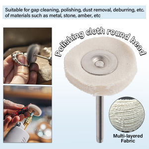 25mm Polish Cloth Polishing Wheel Buffing Wheel Buffer Pad Cotton Abrasive Tool Jewelry Polishing Wheel Buffing Pad for Buff Dremel Accessory