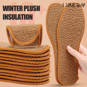 1/2 cặp nhiệt lót sang trọng miếng lót giày ấm sưởi ấm dày miếng độn giày chăm sóc bàn chân len dày đệm cho phụ nữ người đàn ông