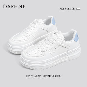 Daphne Womens Casual Shoes Thick Bottom Platform Sneakers Spring 2025 Heightening Versatile Slip-On round Toe PU Leather