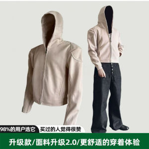 American Style Motorcycle Short Hoodie Mens Fashion Brand Cleanfit Slim Fit Hooded Zipper Open Cardigan Jacket for Autumn