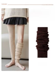 JINGCHI | Womens Over-Knee Long Knitted Wool Socks Thick Warm Winter Fashion Y2K Spicy Knee-Pad Leggings Polyester Wool Spandex Blend