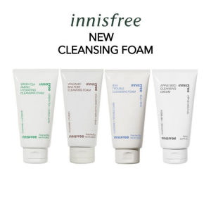 [100% Original] Innisfree Facial Cleansing Cream / Foam New Version  (Green Tea Foam | Volcanic Pore Foam | Bija Foam Foam | Apple Seed Cream) Double Squeezed Miosturizing