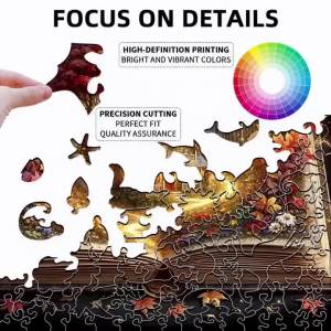 3D Stereo Book Scene Wooden Puzzle - Montessori Toy with Exquisite Patterns Animal-Themed Birthday Gift for Adults & Kids