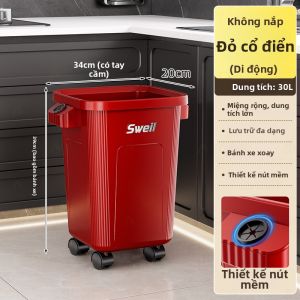 ASCOR | Thùng Rác Nhà Bếp Dung Lượng Lớn Di Động