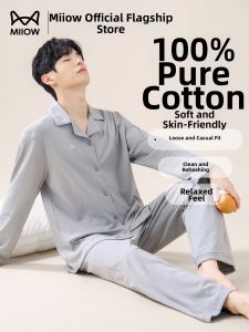 MiiOW | Mens Pure Cotton Pajamas Set Thin