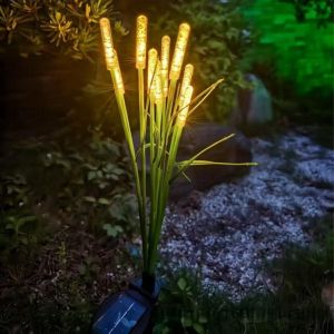 1PC Solar Firefly Swaying Garden Light Outdoor Waterproof LED Reed Lamp Decoration Landscape Lights For Pond Patio Yard Pathway