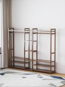 Tủ Treo Quần Áo Gỗ Tre Size Lớn 150x120cm 3 Khoang Có Kệ Đa Năng Giàn Treo Quần Áo Có Ngăn Để Giày Cao Cấp Nhiều Loại Nhiều Kích Thước