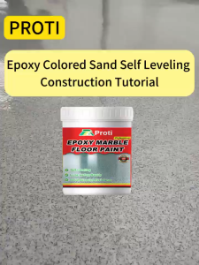 High Glossy Epoxy Colored Sand Floor Paint Marble Texture Floor Paint Seamless Tile Effect Wear-resistant waterproof Compression Resistance