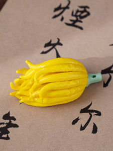 Oriental Soil Ceramics Handmade Buddha Hand Gourd Zen Style Decorative Tabletop Artwork for Study Room and Tea House