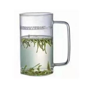 High-End Glass Tea Cup Mens Style Moon Tooth Tea Water Separation Cup for Home Tea Drinking Filter Cup Personal Specialty Cup