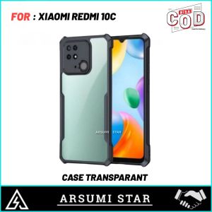 PROMO CASE XIAOMI REDMI 10C SERIES HARDCASE ARMOR TPU SHOOKPROF TRANSPARAN CASING REALME C55 SOFT CASE TRANSPARAN