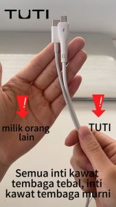 TUTI Kabel Data USB to Micro Data Cable Original Putih Fast Charging 1M For Android