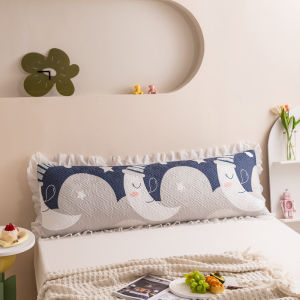 Quilted Ruffles Double Pillow Case Couple Thickened Long Section Pillowcase 1.2 M1.5 M 1.8 Long Pillowcase