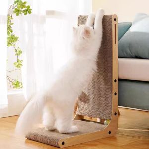 Lovinland Pet L Hình Các Tông đồ chơi cho mèo cào hai công dụng tập giấy rời Với Bóng đồ chơi Tường-Mountable vỏ bọc đồ nội thất Mèo Con Cào Cho Trong Nhà Mèo Đi văng & Tường giường nằm cho mèo cưng Với Scratcher