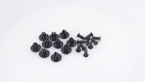 RYSJM | 10/50pcs 8mm Plastic Rivets Fasteners Screw Car Bumper Fender Black Rivet For Toyota Focus Kia Nissan Yamaha Car Fastener Clips