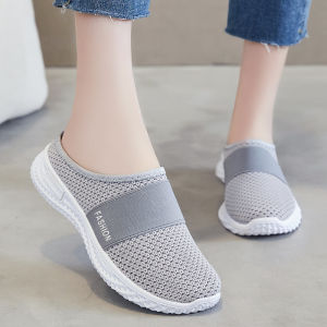 🇲🇾 Ready Stock Women casual mesh Flat Sandals Loafers slip on Boat Shoes Flat Sandals