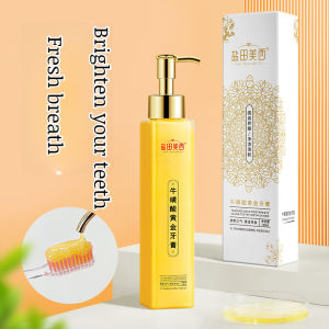 IN STOCK>牛磺酸黄金牙膏Taurine gold toothpaste push-type whitening tooth stain removal deep cleaning fresh breath toothpaste按压式亮白去牙渍深层清洁清新口气牙膏
