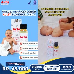 [BPOM RESMI] Arfa Baby oil - Minyak telon alami melindungi si kecil dari gigitan nyamuk
