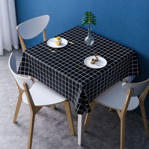 Simple Plaid Tablecloth Waterproof Oil-resistant No-wash Anti-scald Tablecloth Restaurant Barbecue Restaurant Kindergarten Tablecloth Photography