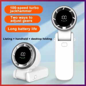 Car Portable Mini Fan 3600mA Rechargeable Battery USB Foldable Handheld Fan Turbo Bladeless Small Pocket Fan for Outdoor Amagi