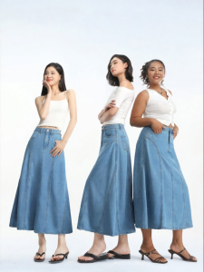 HIPPIE MISS | Pear Shaped Exclusive High Waist Hip Covering Slimming A-Line Skirt