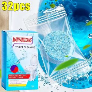 32 cái nhà vệ sinh làm sạch Viên sủi tan trong nước thơm phòng tắm nhà bếp khử mùi bụi bẩn máy tính bảng lau chùi nhà vệ sinh phụ kiện