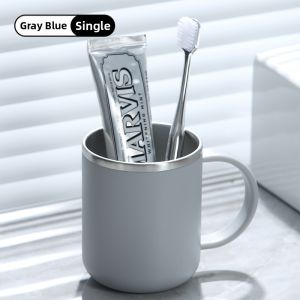 Couple Friendly Student Dorm Stainless Steel Toothbrush Cup
