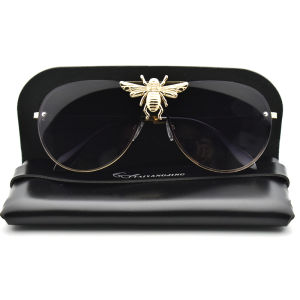 Classic Luxury Bee Vintage Sunglasses Fashion Designer Pilot Style Sun Glasses for Men And Women Retro Gradient Shades UV400