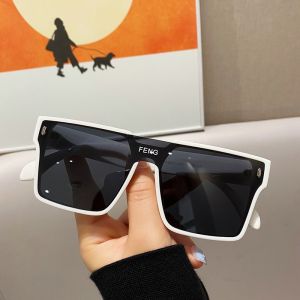 Korean Version Sunglasses Men Women Fashion Sunglasses Sunscreen Sunglasses Big Face Slimmer Look Anti-Ultraviolet Sunglass