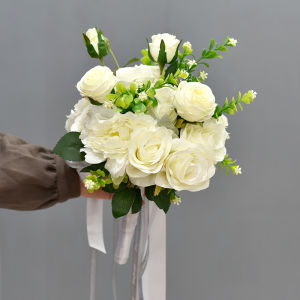 New Korean Style Artificial Flower Bouquet Wedding Ceremony Decoration Bride Handheld Flower Arrangement Bedroom Decor Props