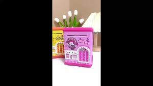 celengan / Sanrio ATM Celengan Tabungan Gesek Kartu Brankas Baterai Dengan Password Fingerprint Pintar Pintu Otomatis Kuromi Celengan Mainan Anak Edukasi