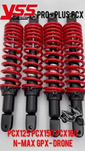 โช้ค YSS Pro-Plus PCX 335 350 mm. ใส่ PCX125 PCX150 PCX160 โช้คหลัง พีซีเอ็กซ์ โช๊คอัพ โช๊คหลัง รับประกัน 6 เดือน ดีไซน์ใหม่ ปรับพรีโหลดง่าย พร้อมติดตั้ง