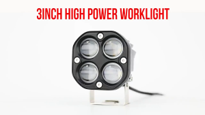 Motorcycle Spotlight Mini Driving Light 80W LED Work Light Fog Lamp For Motorcycle Auxiliary Light Car Light Yellow light &White light Universal
