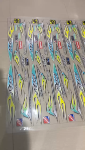 Striping Transparan Aerox Old Motif Bintang Terbar Sticker Transparan Bahan Bening Uv1