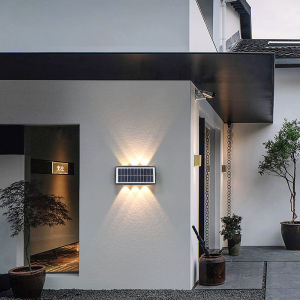 JeeYee Large Brightness Solar Wall Light Outdoor Decoration Garden Courtyard Home Wall Light Waterproof Up and Down Luminous Outdoor Decorative Wall Light 太阳能户外壁灯