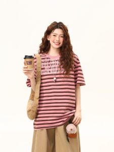 WILDAZI | American Vintage Color Block Striped Short Sleeve T-Shirt