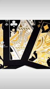 Poker playing cards leisure entertainment GOLD SLIVER BLACK POKER POKER CARD PVC playing cards customization