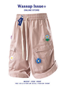 Retro Embroidered Short Pants Summer Casual Five Divisions